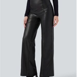 Black Faux Leather Pants